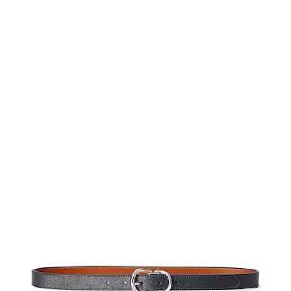 Reversible Crosshatch Leather Black and Burgundy